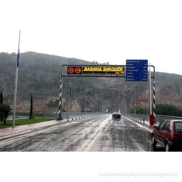 Waterproof P10 Led Scrolling Message Sign Single Red Color For Traffic